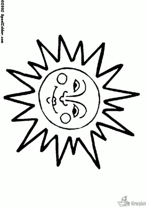 Zon 22 kleurplaat