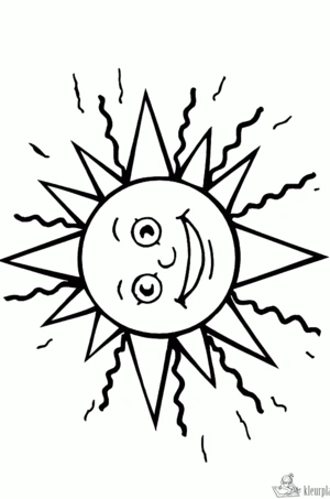 Zon 5 kleurplaat