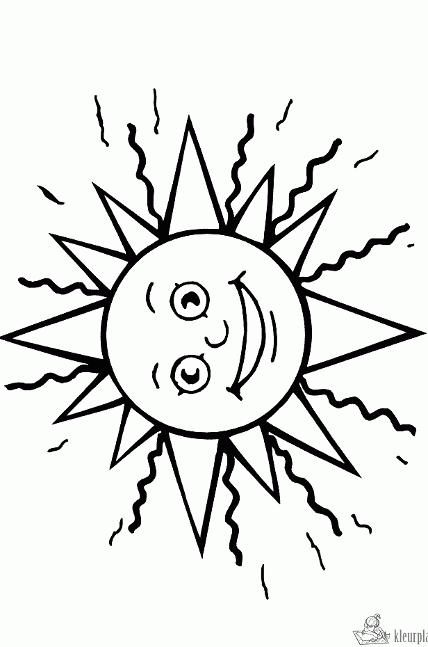 Zon 5 kleurplaat
